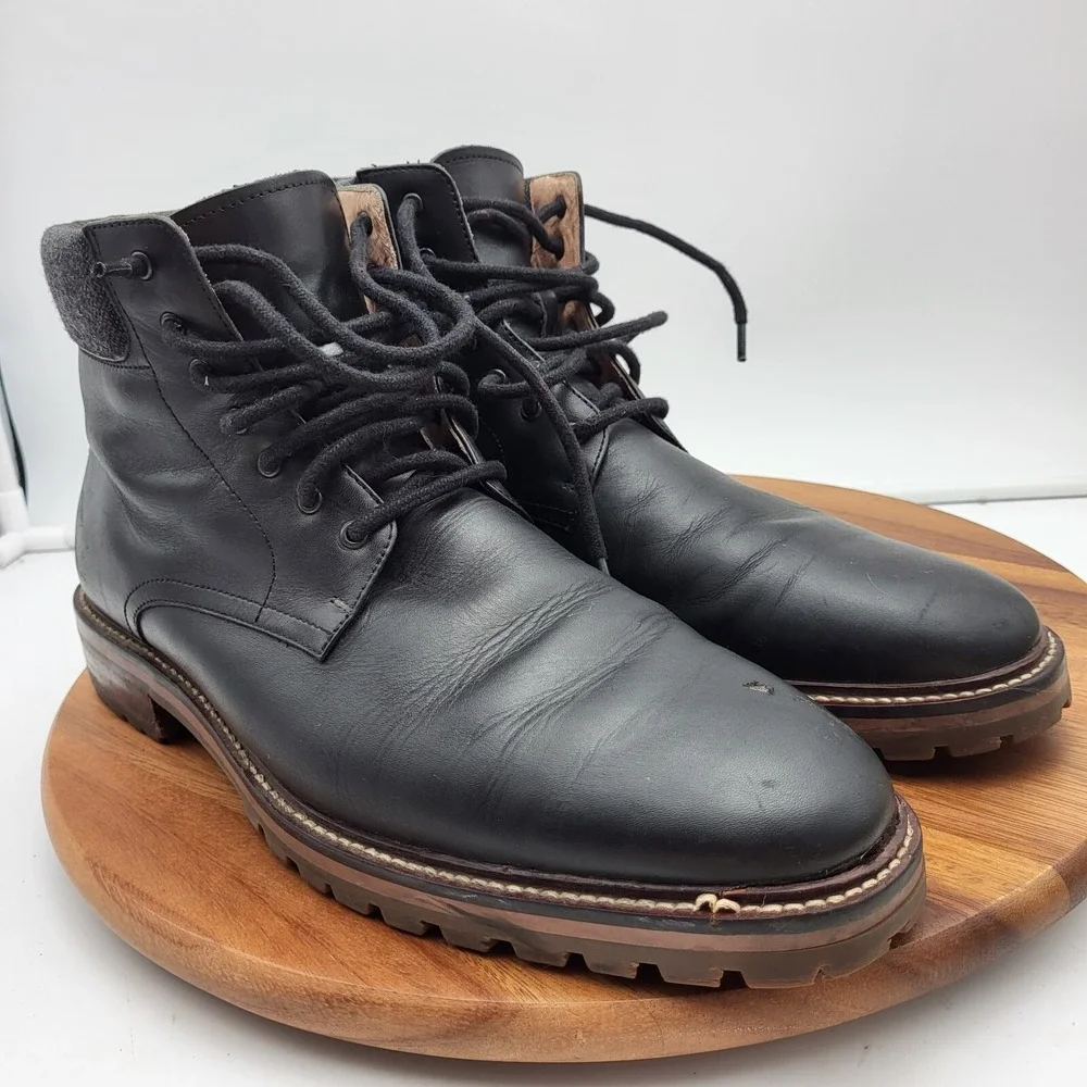 Warfield &‎ Grand Chukka Boots Mens Size 11.5 Black Leather Allen Dress Boots